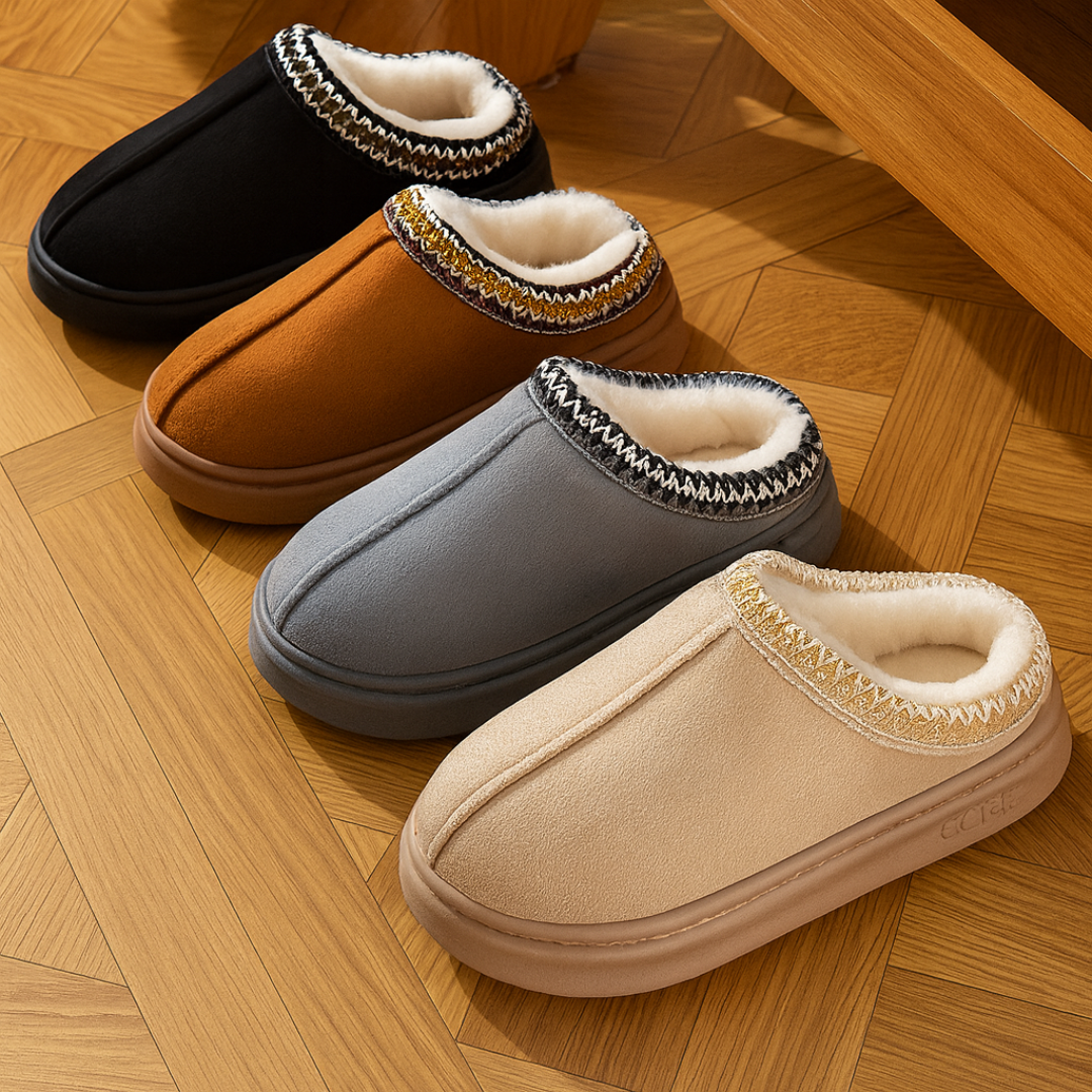 Plüschige Wärme-Hausschuhe CozyLux