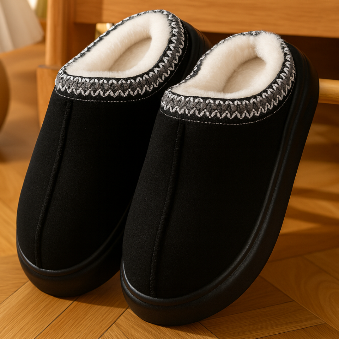 Plüschige Wärme-Hausschuhe CozyLux